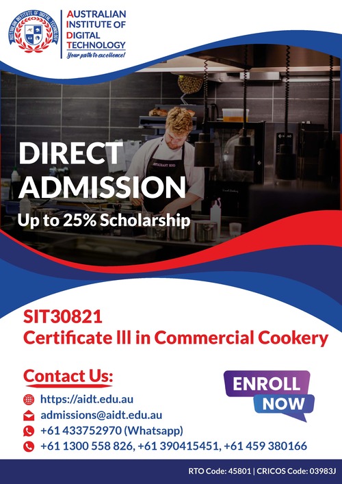 re-SIT30821 Certificate lll in Commercial Cookery